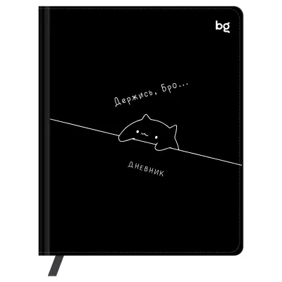 Дневник 1-11 кл. 48л. (твердый) BG "Держись", иск. кожа (балакрон), печать, ляссе