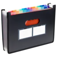 Лоток-органайзер для хранения документов СТАММ А4, 25 отделения,  черный