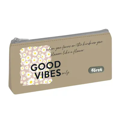 Пенал мягкий 1 отделение, 225*120*35 Först "Good vibes", текстиль