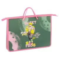 Папка с ручками А4 ArtSpace "Sweet Frog", пластик, на молнии, 45мм