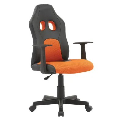 УЦЕНКА - Кресло игровое Helmi HL-S12 "Mini", экокожа/ткань, черная/оранжевая