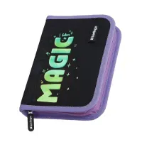 Пенал 1 отделение, 200*140*40 Berlingo "Purple Magic", дополнительная откидная секция, полиэстер