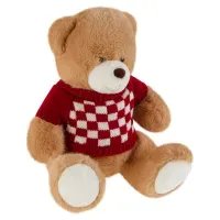 Мягкая игрушка ТРИ СОВЫ "Мишка в клетчатом свитере", 25см
