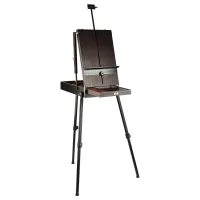 УЦЕНКА - Этюдник напольный с ремнем и палитрой Гамма "Студия", 78*92*180см, сосна, коричневый