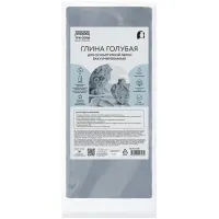 УЦЕНКА - Глина для скульптурной и художественной лепки ТРИ СОВЫ, голубая, запекаемая, 1кг, вакуумный пакет