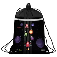 Мешок для обуви 1 отделение Berlingo "Space Battle", 360*460мм, вентиляционная сеточка , светоотражающая лента, карман на молнии