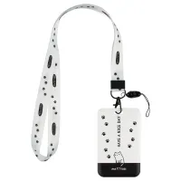 Бейдж вертикальный MESHU "Хороший день", 110*70мм, лента с карабином,  3D печать, опп пакет, европодвес