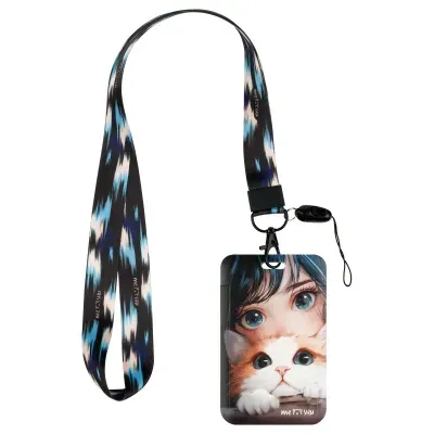 Бейдж вертикальный MESHU "Нежность", 110*70мм, лента с карабином, 2D печать, опп пакет, европодвес