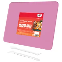 Доска для лепки Гамма, А4+2 стека, пластик, розовый