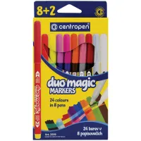 Маркеры Centropen "Duo Magic", 08цв.+2, 10шт., 24цв.