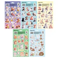 Наклейки бумажные MESHU "Cute animals", 12*21см, ассорти 10шт., европодвес