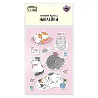 Алмазная мозаика, наклейки ТРИ СОВЫ "Котики", пакет с европодвесом