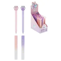 Ручка шариковая MESHU "Glossy Paw" синяя, 0,7мм, корпус ассорти