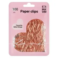 Скрепки фигурные 19мм, MESHU "Sweet Hearts", 100шт., пакет с замком зип лок, европодвес