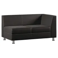 Marcus Модуль с подлокотником двухместный левый MC-1P.02(L) Oregon 16 Черный 1350х775х720