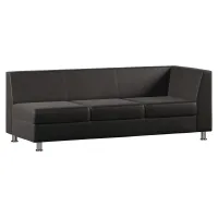 Marcus Модуль с подлокотником трехместный левый MC-1P.03(L) Oregon 16 Черный 1925х775х720