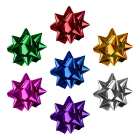 Набор бантов декоративных, MESHU, 50шт, 4,3см, звезда, ассорти