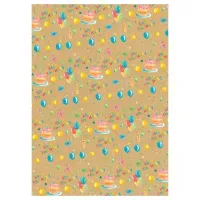 Упаковочная бумага крафт 70*100см, MESHU "Happy birthday", 70 г/м2