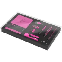 УЦЕНКА - Набор канцелярских принадлежностей Berlingo "Color Zone", 8 предметов, фуксия, подарочная упаковка