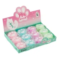Ластик MESHU "Cute Paw", фигурный, 38*33*10мм, ПВХ, дисплей бокс, ассорти