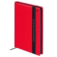 Ежедневник недатированный А5, 136л., 7БЦ, BG "Monochrome. Cherry", красный, soft touch, с резинкой