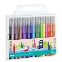 УЦЕНКА - Фломастеры Berlingo "Жил-был кот", 18цв., смываемые, блистер (осн 231624)