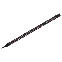 Карандаш ч/г Faber-Castell "Sparkle Black" B, трехгранный, заточен., черный/розовый