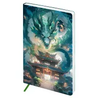УЦЕНКА - Ежедневник недатированный, А5, 136л., мягкий переплет, кожзам, BG "Anime. Dragon" (осн 370253)