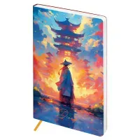 УЦЕНКА - Ежедневник недатированный, А5, 136л., мягкий переплет, кожзам, BG "Anime. Sensei" (осн 370250)