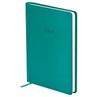 Ежедневник датированный 2027г., А6, 176л., твердый переплет, кожзам, BG "Winner. Dark teal", темно-бирюзовый