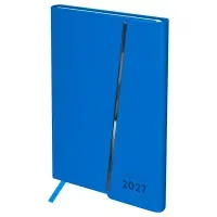 Ежедневник датированный 2027г., А5, 176л., твердый переплет, кожзам Soft touch, BG "Magnet. Blue", синий, магнитный клапан