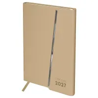 Ежедневник датированный 2027г., А5, 176л., твердый переплет, кожзам Soft touch, BG "Magnet. Vanilla", ванильный, магнитный клапан