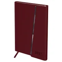 Ежедневник датированный 2027г., А5, 176л., твердый переплет, кожзам Soft touch, BG "Magnet. Wine", винный, магнитный клапан