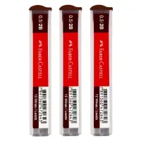 Грифели для механических карандашей Faber-Castell "Polymer", 0,5мм, 2B, набор 3шт., европодвес