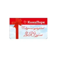 Подарочная пластиковая карта КанцПарк 250 р.