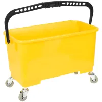 УЦЕНКА - Ведро-тележка для мытья окон и уборки OfficeClean Professional, 24л., отжим для окномоек и PVA швабр, на колесах (осн 361861)