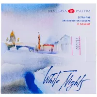 Краски акварельные художественные "Белые ночи", 12 цветов, кювета 2,5 мл, картонная коробка, Невская Палитра, 1942036