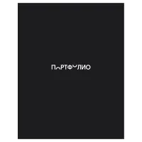 Папка-портфолио 7БЦ А4 BG, на 4 кольцах, для школьника "Черный", 20 файлов