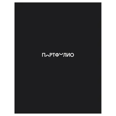 Папка-портфолио 7БЦ А4 BG, на 4 кольцах, для школьника "Черный", 20 файлов