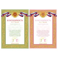 Благодарность родителям А4, BG, мелованный картон