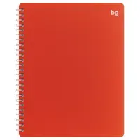 Тетрадь 80л., клетка на гребне BG "База", пластиковая обложка, красный
