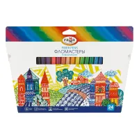 УЦЕНКА - Фломастеры Гамма "Классические", 24цв., смываемые, картон. упак., европодвес