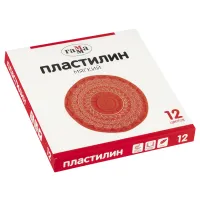 Пластилин классический BRAUBERG "АКАДЕМИЯ", 12 цветов, 240 г, со стеком, картонная упаковка, 103256
