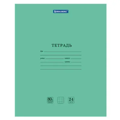 Тетрадь BRAUBERG "EXTRA" 24 л., клетка, плотная бумага 80 г/м2, обложка картон, 105710