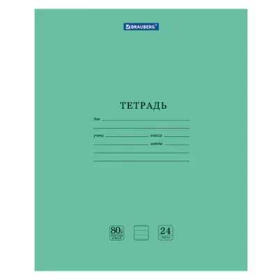 Тетрадь BRAUBERG "EXTRA" 24 л., линия, плотная бумага 80 г/м2, обложка картон, 105711