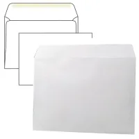 Конверты С4 (229х324 мм), клей, 90 г/м2, КОМПЛЕКТ 250 шт., внутренняя запечатка, 71205, 53855