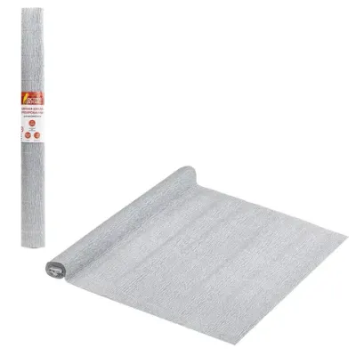 Бумага гофрированная/креповая, 110 г/м2, 50х250 см, СЕРЕБРЯНАЯ, ОСТРОВ СОКРОВИЩ, 112552