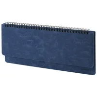 Планинг настольный недатированный (305x140 мм) BRAUBERG "Status", под кожу, 60 л., темно-синий, 113373