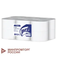 Бумага туалетная 200 метров, PROtissue (T2) LITE, 1-слойная, белая, КОМПЛЕКТ 12 рулонов, С231
