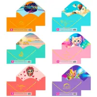 Конверт для денег "Soft Style" 166х82 мм, софт-тач, фольга, ЗОЛОТАЯ СКАЗКА, 6 дизайнов, 116362